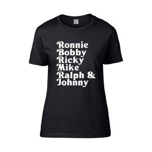 New Edition Ronnie Bobby Ricky Mike Ralph & Johnny Short Sleeve Tee Size Small